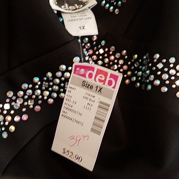 Cocktail Dress NWT Black and Red  size 1x - Picture 4 of 5